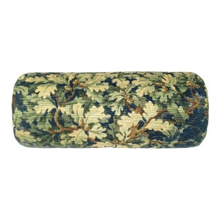 Scalamandre 21" x 7" Bois De Chene Bolster Pillow in Verdure For Sale