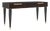 Italian Art Deco Makassar Ebony Console Table With Gold Leaf Accents For Sale