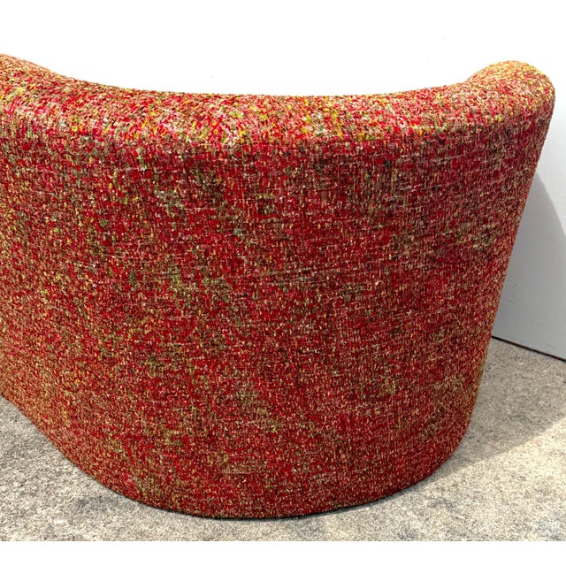 Weiman Furniture Company Post Modern Serpentine Cloud Sofa, in Boucle For Sale - Image 14 of 15