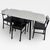Mid-Century Space Age Monochrome Formica Drop Leaf Extending Dining Table and Chairs, 1960s For Sale - Image 9 of 11