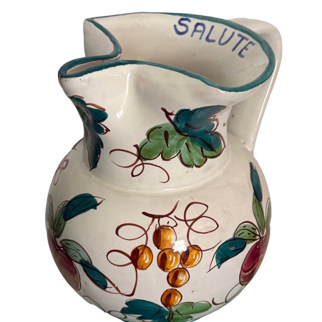 This uniquely Italian designed hand painted Pitcher from the infamous Italian Prince Macaroni Spaghetti that arrived in...