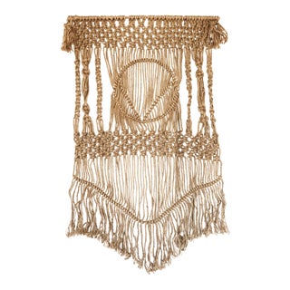 1970s Vintage Boho Macrame Wall Hanging For Sale