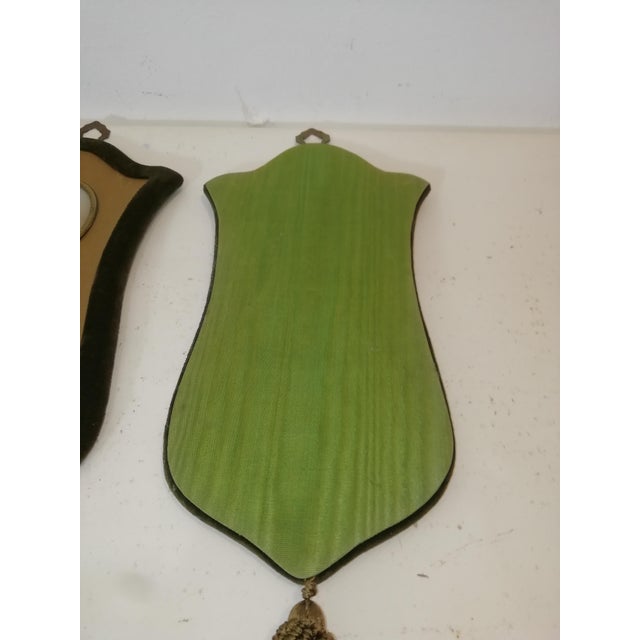 Frames with Curved Glass in Velvet and Tassel, 1950s, Set of 2 For Sale - Image 9 of 10