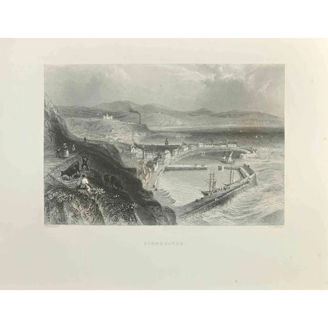 William Henry Bartlett, Stonehaven, Etching, 1845 For Sale