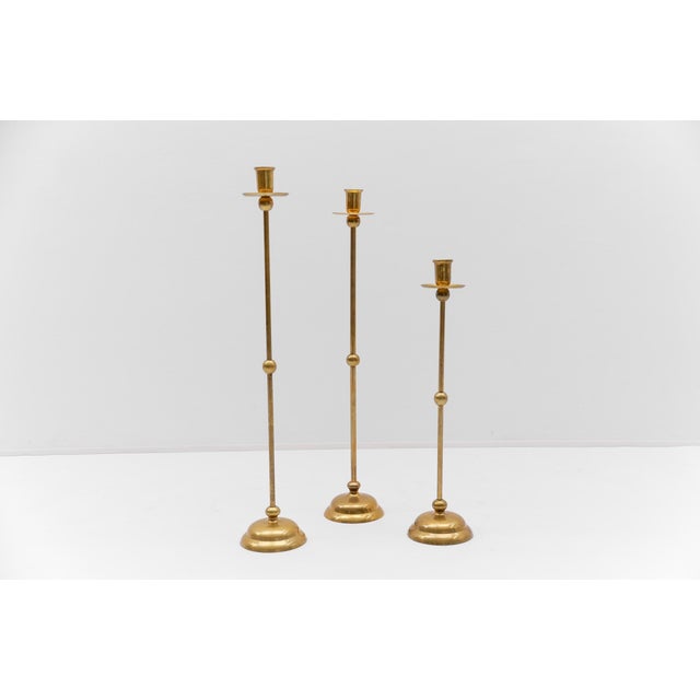 Beautiful condition with great patina. Three different heights: 50 cm, 62 cm, and 66 cm. The diameter of the opening for...