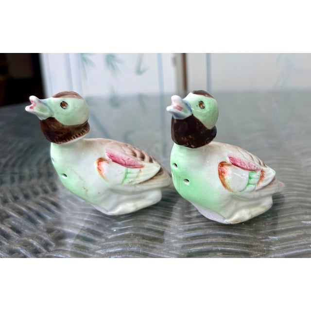 Ceramic Mid Century Modern Hand Painted Duck Salt and Pepper Shakers For Sale - Image 7 of 7