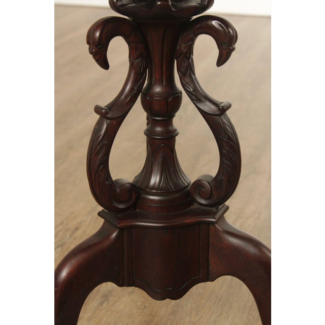 Antique Edwardian Mahogany Pedestal Side Table For Sale - Image 10 of 12