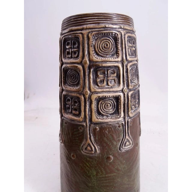 Early 20th Century Antique Gustav Gurschner 1906 Bronze Table Vase Art Nouveau Kunst-Erzgiesserei For Sale - Image 5 of 9