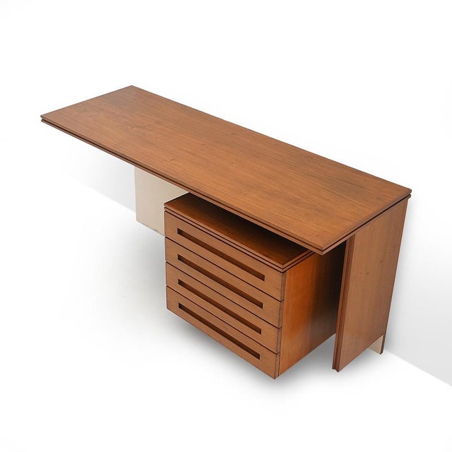 Mid-Century Modern Wall Desk with Drawers, 1960s For Sale - Image 3 of 13