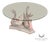 Hollywood Regency Style Swan Form Round Glass Top Center Table For Sale