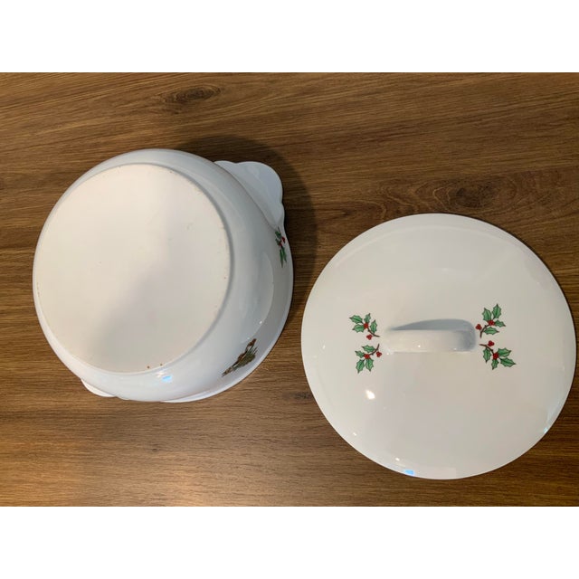 Mid 20th Century Vintage Tienshan Round Covered Casserole Holiday Hostess For Sale - Image 5 of 7