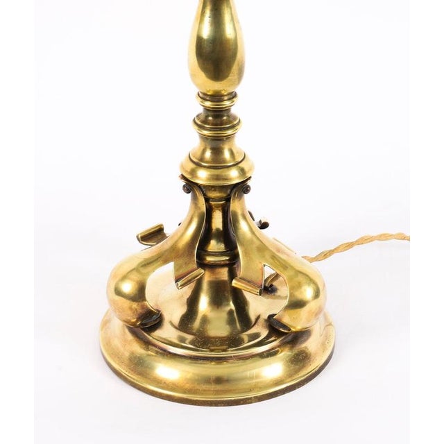 Antique French Art Nouveau Ormolu Table Lamp, Late 19th Century For Sale - Image 16 of 18