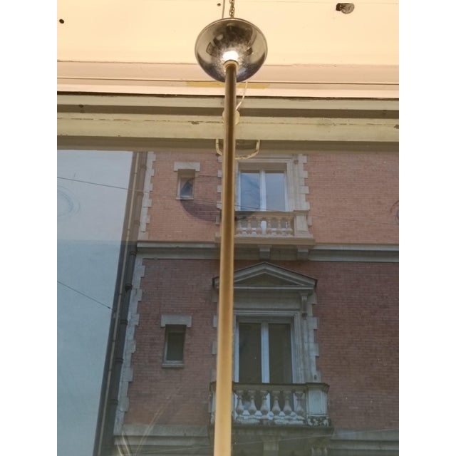 Fontana Arte Glass and Metal Pendant by Pietro Chiesa for Fontana Arte, Italy, 1950s For Sale - Image 4 of 11