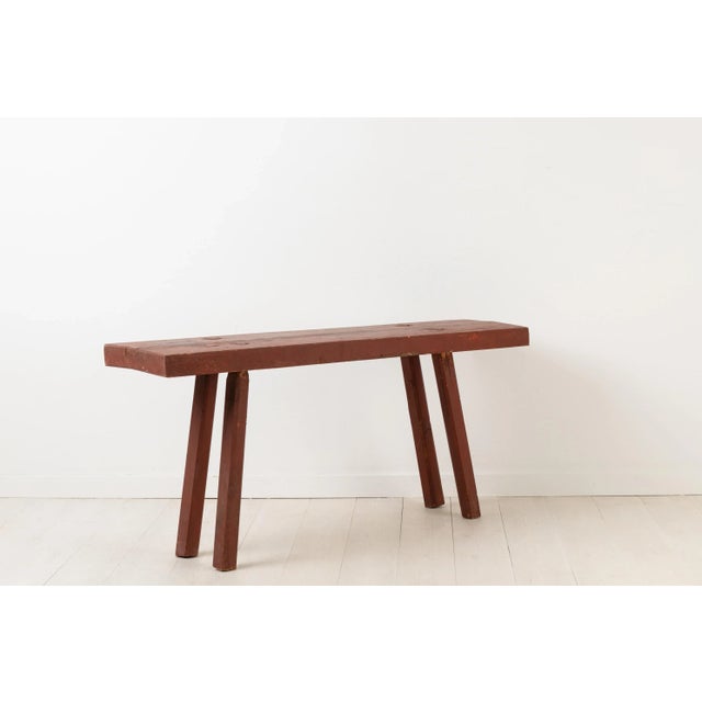 Sweden Folk Art Bench For Sale - Image 6 of 10