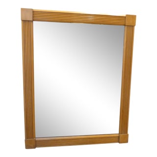 Modern Block Corner Hardwood Mirror For Sale
