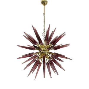 Murano Amethyst Glass Sputnik Chandelier – 51 Glasses