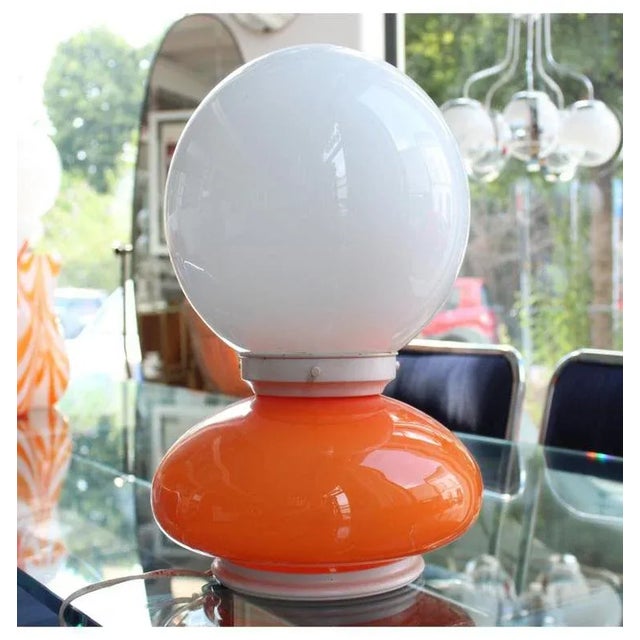 Orange Orange Table Lamp, 1960s For Sale - Image 8 of 8