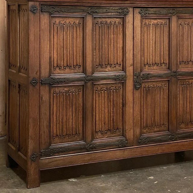 Antique French Gothic Wardrobe ~ Cabinet For Sale - Image 12 of 13