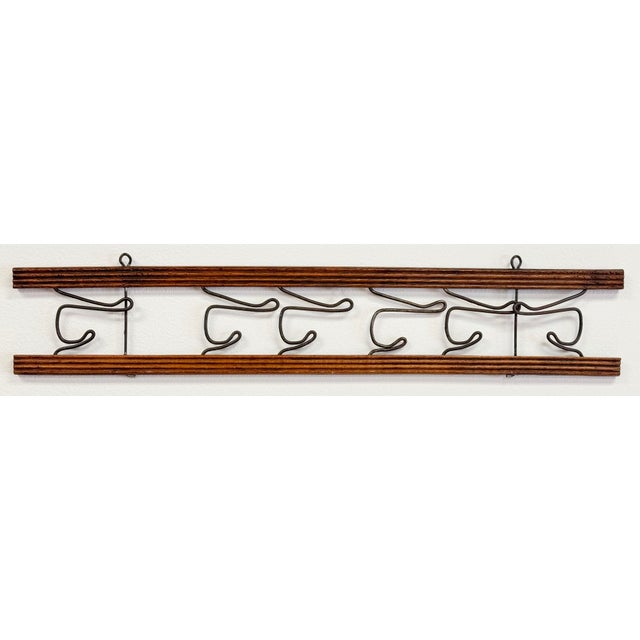 Early 20th Century Antique Collapsible Wood and Iron Wall Hook For Sale - Image 5 of 5