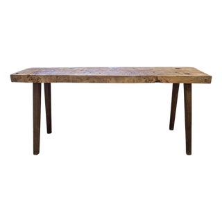 Antique Butcher Block Console Table For Sale