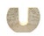 Travertine at its most sculptural: a solid block of Italian stone carved into a bold horseshoe U, with a socket in each...