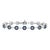 5.09ct Sapphire Diamond Floral Bracelet in 18k White Gold- Gift for Her For Sale