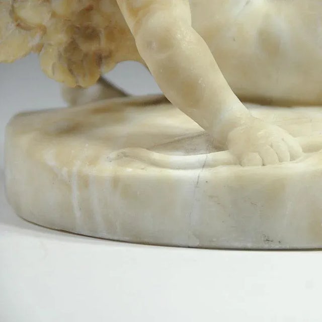 Stone 19th Century Italian Alabaster Cherub For Sale - Image 7 of 13