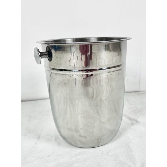 Metal Mid 20th Century Champagne Bucket With Stand For Sale - Image 7 of 12