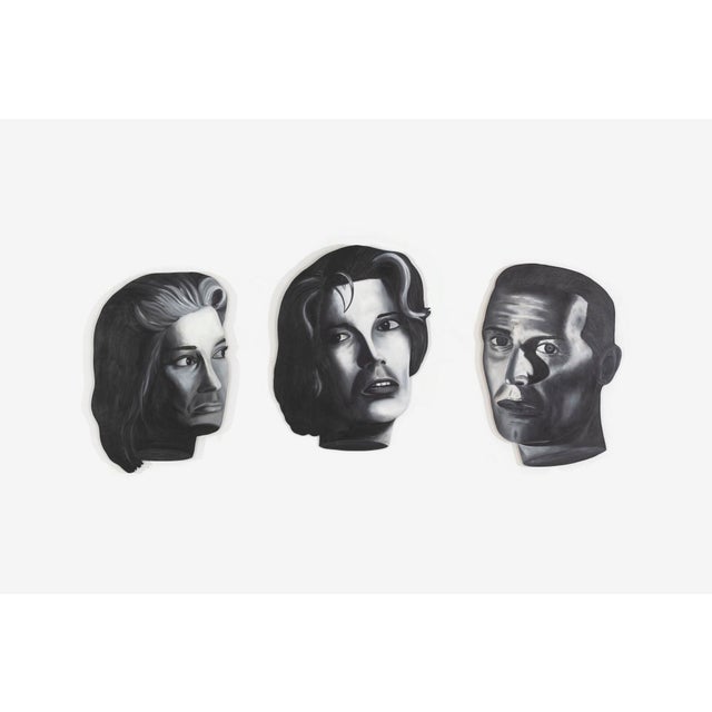 Modern Ken Warneke – Suite of Triptych Face Paintings 1984 For Sale - Image 3 of 12