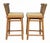 Presenting a beautiful pair of vintage stools by the renowned McGuire Furniture Company, epitomizing relaxed California...