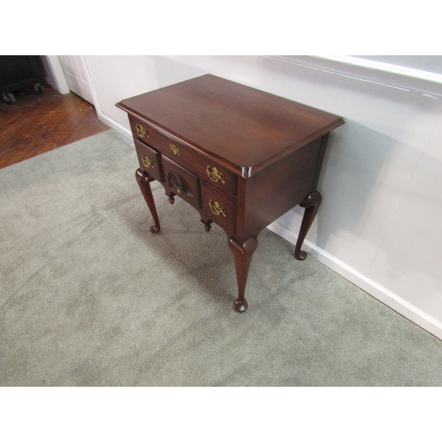 Queen Anne Henkel Harris Solid Mahogany Low Boy For Sale - Image 3 of 9