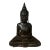 Rare Early Ayutthaya Bronze Seated Buddha – Flame Finial, Original Gilding Traces, 15th Century Thailand. For Sale