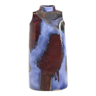 Vintage Mid Century Glazed Fired Ceramic Woma Torso Art Vase For Sale