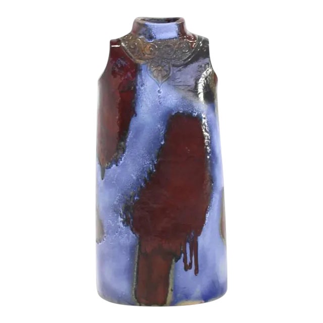 Vintage Mid Century Glazed Fired Ceramic Woma Torso Art Vase For Sale