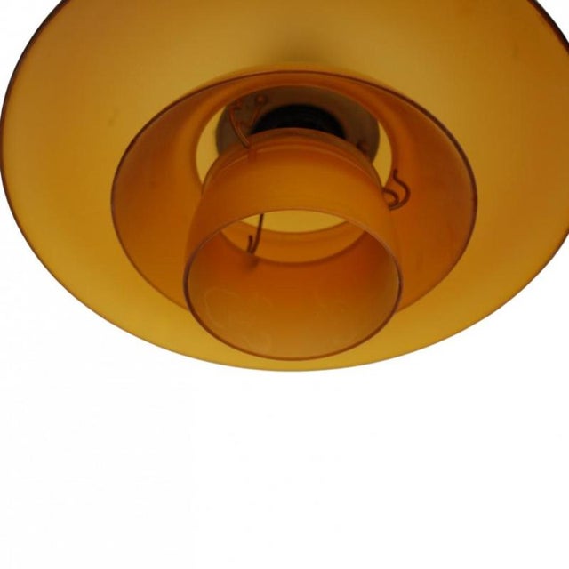 1950s PH3.5/3 Pendant with Amber Glass Shades by Poul Henningensen, 1950s For Sale - Image 5 of 8