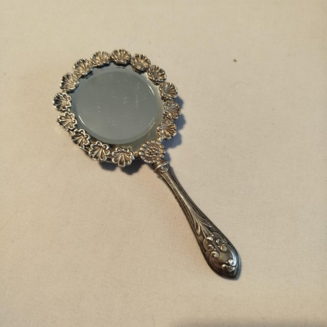 Silver Hand Mirror, 1930s For Sale - Image 12 of 12