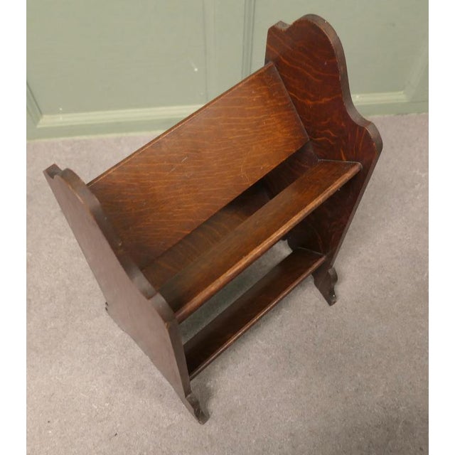 Late 19th Century Arts & Crafts Open Front Slope-Shelf Fireside Book Trough, 1880 For Sale - Image 5 of 7