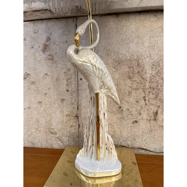 1930s Art Deco Ceramic and Brass Lamp, 1930s For Sale - Image 5 of 9