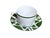 1990s Bill Goldsmith Site Carot New Florida Green Limoges Cup & Saucer Set of 5 - 10 pcs For Sale - Image 4 of 14