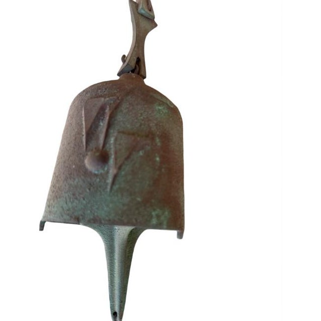 Paolo Soleri Mid 20th Century Authentic Paolo Soleri Cosanti Bronze Wind Bell With Stamped Maker's Mark For Sale - Image 4 of 9