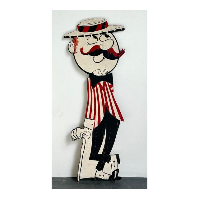 Step right up and add a touch of nostalgic whimsy to your interior with this charismatic vintage wooden cutout sign....