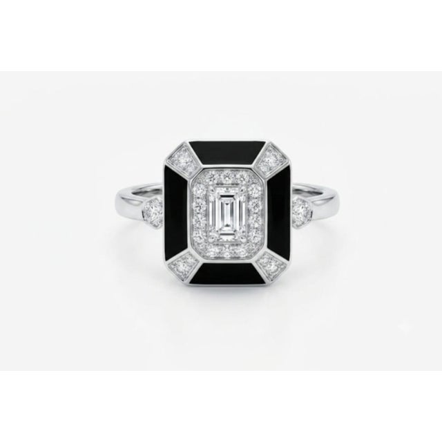 Gemstone Natural Diamond Ring 18k Gold For Sale - Image 7 of 8
