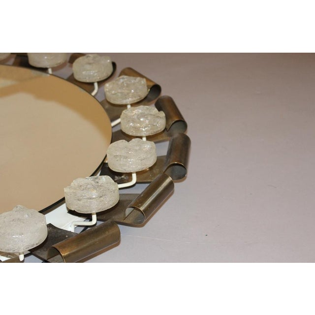 Vintage Mirror with Brass Details, 1960 For Sale - Image 4 of 13