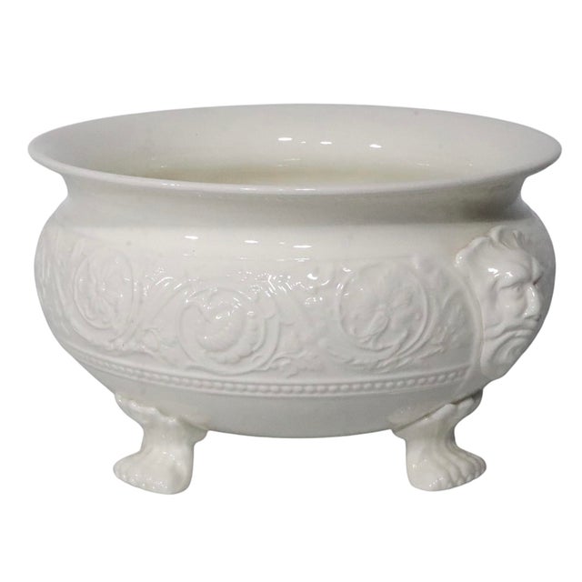 Neo Classical Style footed bowl made in England, by Wedgewood, from the Patrician series.The bowl features three paw feet,...