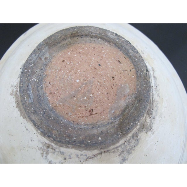 Southeast Asian Thai Sukhothai Style Antique Blue Gray Stoneware Pottery Bowl For Sale - Image 11 of 11