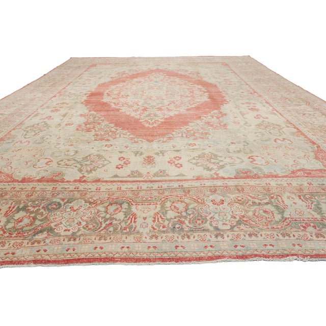 Rustic Vintage Persian Mahal Rug, 10'00 X 14'06 For Sale - Image 3 of 10