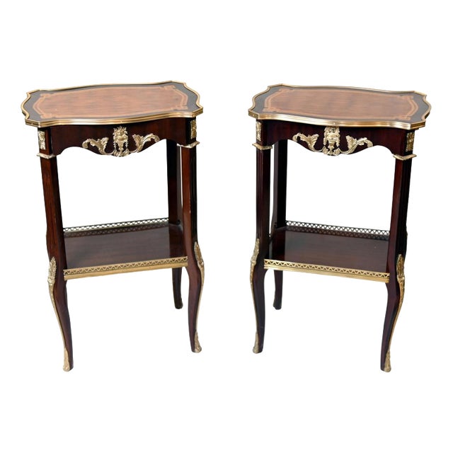 Louis XV French Cocktail Tables Side Table, Set of 2 For Sale