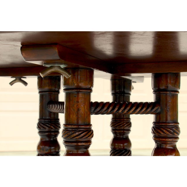 Jonathan Charles Buckingham Mahogany & Satinwood Oval Dining Table For Sale - Image 11 of 18