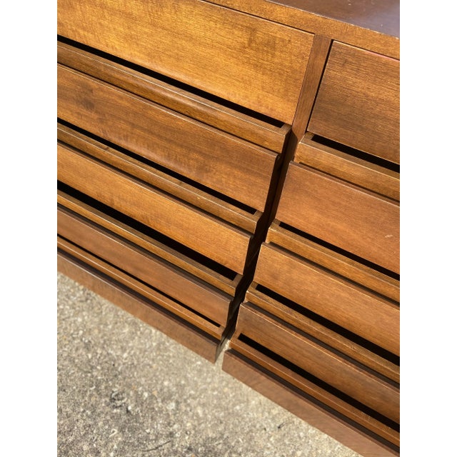 Wood Mid Century Modern Lowboy Dresser | Scandinavian Style by Arne Wahl Iversen For Sale - Image 7 of 12