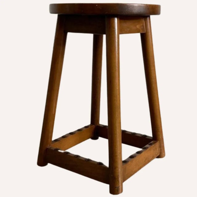 Dutch Art Deco Amsterdam School Stool For Sale - Image 13 of 13